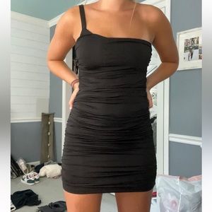 One shoulder mini dress